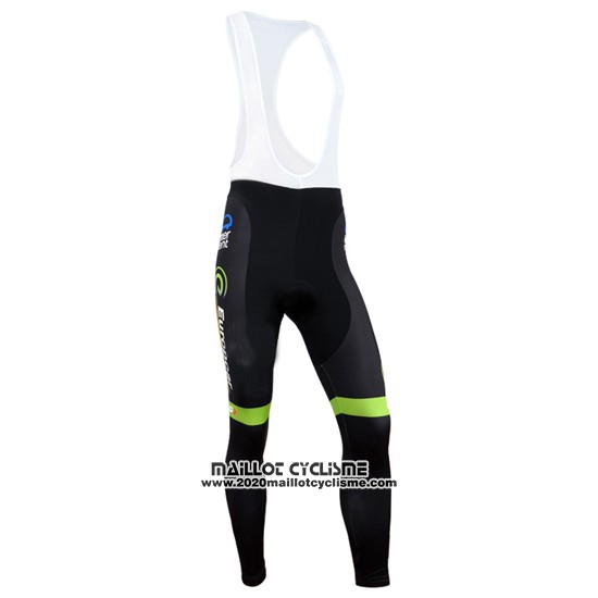 2014 Maillot Ciclismo Europcar Noir et Vert Manches Longues et Cuissard